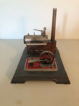 Vintage Wilesco Metal Toy Steam Engine Good Made In Germany