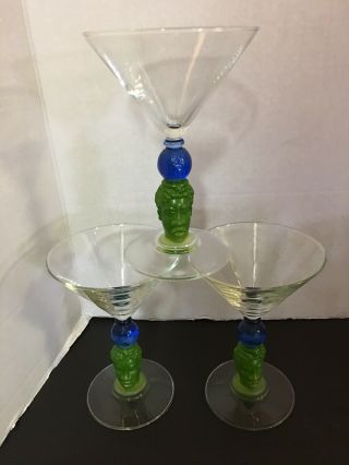 Richard Jolly Bombay Sapphire Martini Glasses Glass Head (set Of Three)