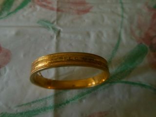 Antique F.  M.  & Co.  Yellow Gold Fill Fec Initial Bangle Bracelet.  Take A Look