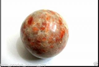 Jet Sunstone 45 - 50 Mm Ball Sphere Gemstone A,  Hand Carved Crystal Altar Aura