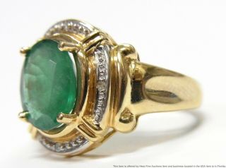 1.  80ct Natural Emerald Diamond 14k Gold Ring Vintage Fashion Birthstone Sz 5.  75 2