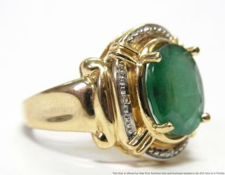 1.  80ct Natural Emerald Diamond 14k Gold Ring Vintage Fashion Birthstone Sz 5.  75 3