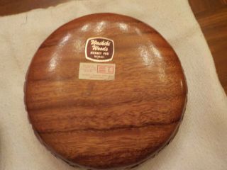Vintage Waikiki Woods Monkey Pod Hawaii Hand Carved Wood Bowl 5 1/2 ' Diameter 3