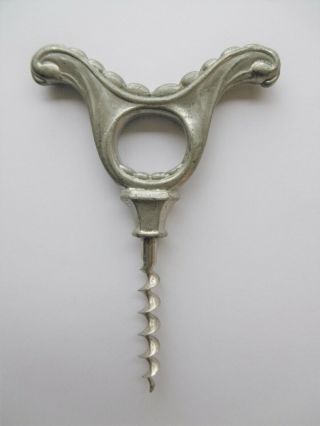 Antique Swedish Art Deco Pewter Corkscrew " The Scream " Made Ca 1930 - Rare