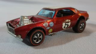 1970 Vintage Redline Hot Wheels Heavy Chevy Camero Red Car W/decals L@@k