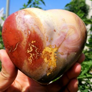 478g Natural Ocean Jasper Heart Shaped Stone Quartz Healing Madagascar Fca760