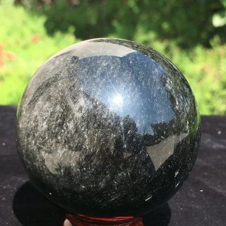 200g Natural Obsidian Sphere Crystal Ball Therapy Stone Jhysq2