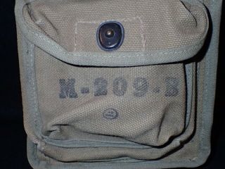 WW2 US Army M - 209 - B Field Encoding Machine Cryptograph Canvas Carrying Case Rare 2