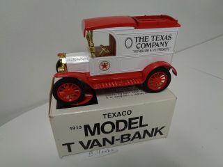 Texaco Oil Company 1 1984 Ertl Series 1913 Model T Van Bank Box Insert