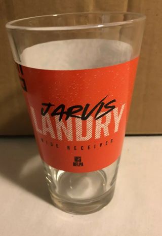 Buffalo Wild Wings Nfl Cleveland Browns Jarvis Landry Pint Glass Limited Bw3