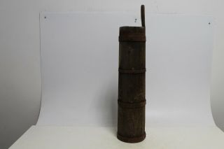 Antique Primitive Old Big Wooden Hand Made Butter Churn From Whole Tree