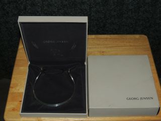 Georg Jensen Sterling Silver Neck Ring Necklace By Ove Wendt A10A IN THE BOX 2