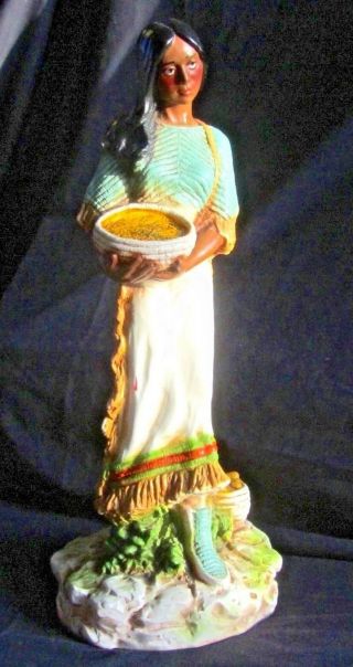 Vintage Homco 1980 American Indian Woman With Baby Statue Figurine Native