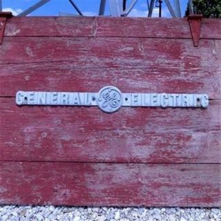 Ge General Electric Cast Aluminum Sign,  Vintage Advertising,  Train Plaque