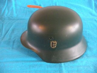Post Ww2 German Helmet M40,  Size 66 Shell,  Size 57 Liner Perfect Size