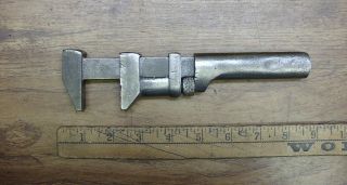 Antique Coes All Steel Monkey Wrench,  3/4 " Jaws,  1 - 1/4 " Capacity,  Union Pacific Rr