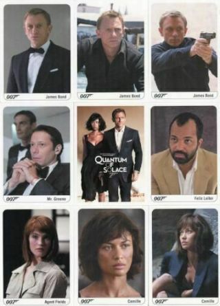 James Bond 2009 Archives The Complete James Bond Expansion Card Set 9 Cards