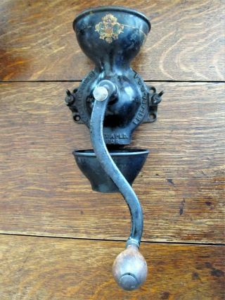 Antique Cast Iron Enterprise No 00 Wall Mount Coffee & Spice Grinder Mill