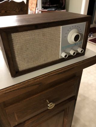 Vintage Klh Model Twenty One 21 Fm Table Radio Walnut Cabinet W/extra Speaker