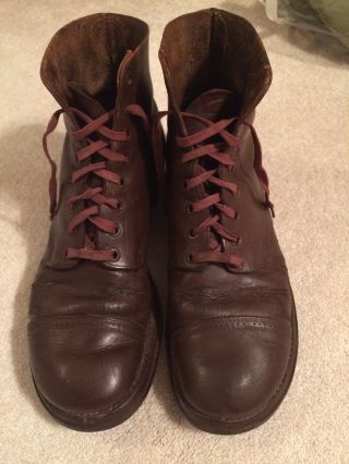 Ww2 Us Army Combat Boots /service Shoes Size 7 1/2