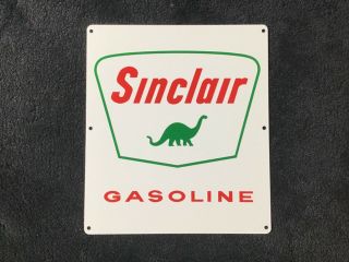 Vintage Sinclair Gasoline Porcelain Sign Gas Oil Service Station Pump Plate Rare