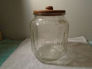 Glass Planters Salted Peanuts Country Store Display Jar 5 Cents Antique Vintage
