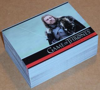 Game Of Thrones Season 1 Complete 72 - Card Base Set (rittenhouse,  2012)
