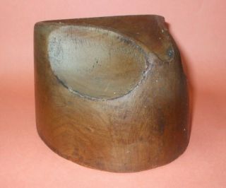Antique Vintage Wooden Hat Form Block Mold Fedora Size 7 1925 Millinery
