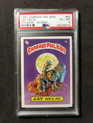 5b Jay Decay Psa 6 Glossy.  1st Series Garbage Pail Kids.  1985.  Os1.