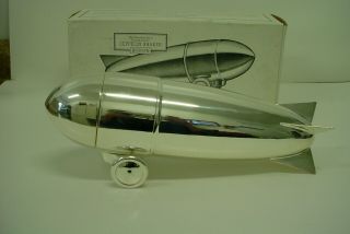 Zeppelin Cocktail Shaker,  Silver Plate,  Restoration Hardware,  Box