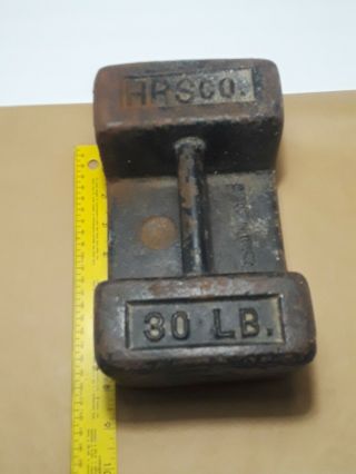 H.  R.  S.  Co.  30 Lb Calibration Elevator Scale Weight - Doorstop/tent Anchor