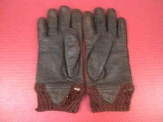 WWII US AAF Army Air Force Type A - 10 Leather Flying Gloves - Sz 9 - 1 2