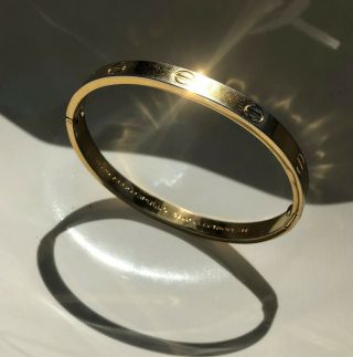 1970 Aldo Cipullo Charles Revson Cartier 18k Gold Electroplate Love Bracelet