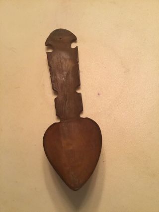 Revolutionary War 18th Century Wonderful Horn Carved 7 Inch Spoon 1740 - 1780