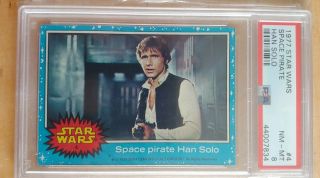 1977 Topps Star Wars Series 1 4 Han Solo Space Pirate Psa 8 Pristine Slab