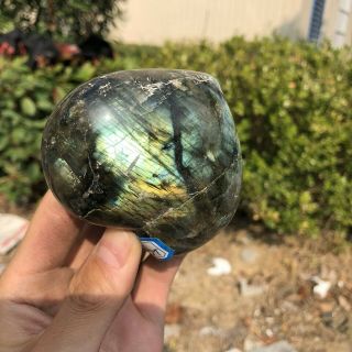 369g Natural Heart - Shaped Labradorite Quartz Crystal Energy Healing Jlcsx3