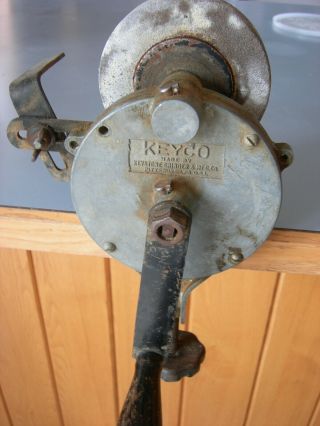 Vintage Hand Cranked Keyco Bench Grinder By Keystone Grinder & Mfg.  Co.