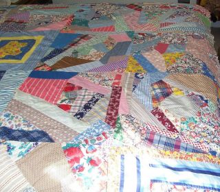 VINTAGE QUILT TOP UNFINISHED FROM THE 40 ' S 3