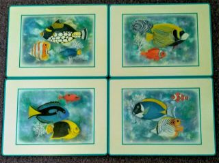 Pimpernel Tropical Fish Beach Nautical Placemats Set Of 4 Artist Maria Ryan
