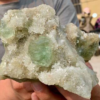 1.  95lb Newly Discovered Natural Crystal Cluster,  Green Fluorite Specimen