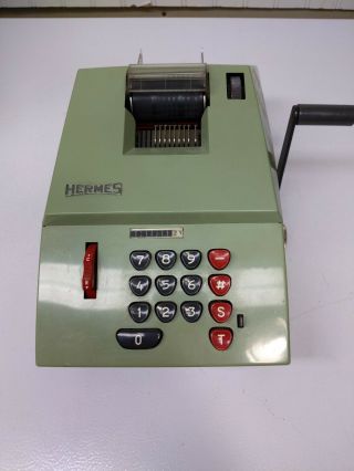 Hermes Precisa Model 109 - 7 Mechanical Calculator - Adding Machine - West Germany