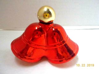 Avon Christmas Red Bells Bottle W/ Sticker - - Empty