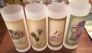 Vintage Tommy Bahama Frosted Highball Glasses,  Set Of 4