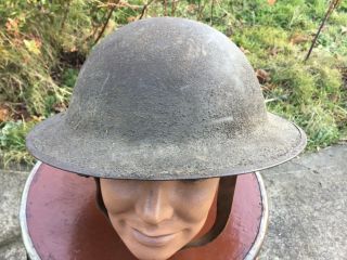 Ww1 Wwi M1917 U.  S.  U.  S.  M.  C.  Helmet With Liner And Chinstrap Doughboy