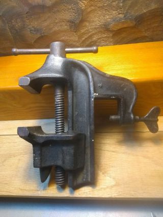 Antique Table Mount 4 " Vise With Anvil 14