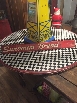 Vintage Advertising Sunbeam Bread Door Push Sign