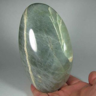 5.  1 " Garnierite Nickel Polished Standup Display Stone - Madagascar - 2.  1 Lbs.