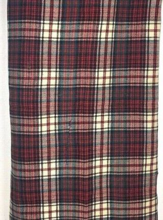 Pendleton 100 Virgin Wool Plaid Throw Blanket With Fringe 53 X 49