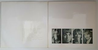 The Beatles White Album Lp 1968 Au Pressing No.  73726 W/insert & Photos