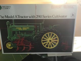 1991 Ertl John Deere Model " A " Tractor W/cultivator.  " Precision Classic 2 ".  Nib